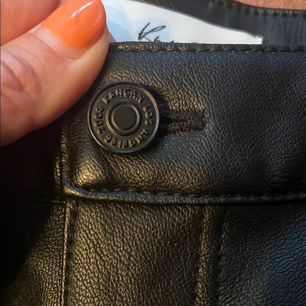 Like new KanCan Black Faux Leather Pants - Picture 5 of 15